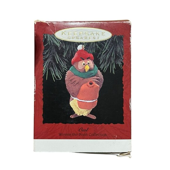 Vtg Hallmark Keepsake Ornament Winnie The Pooh- Owl- Christmas - Picture 1 of 12